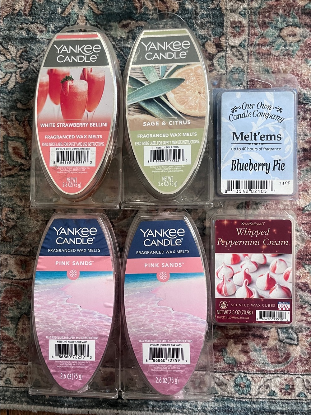 Yankee Candle Wax Melts - 4 sets plus 2 others for 6 kits and 36 cubes!! NEW!
